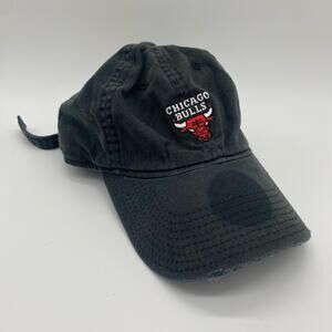 Mitchell & Ness Men's Black Chicago Bulls Chicago NBA Adjustable Cap Hat